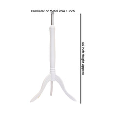 Display Guru Female Uk Size 16/18 Dressmakers Tailors Dummy Mannequin, Brown Flower on Black Torso Bust With White Wood Tripod Stand