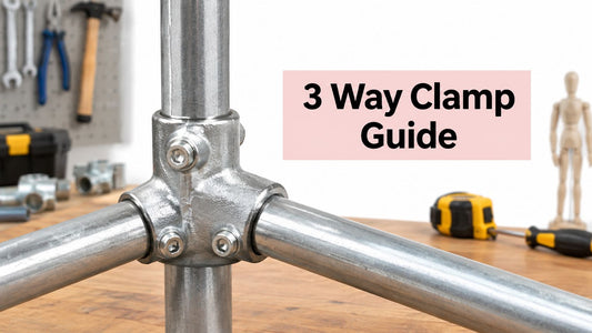 3 Way Clamp Guide for Displays, Rails and Frames