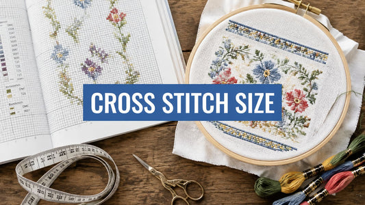 Dimensions Cross Stitching Sizes and Calculations