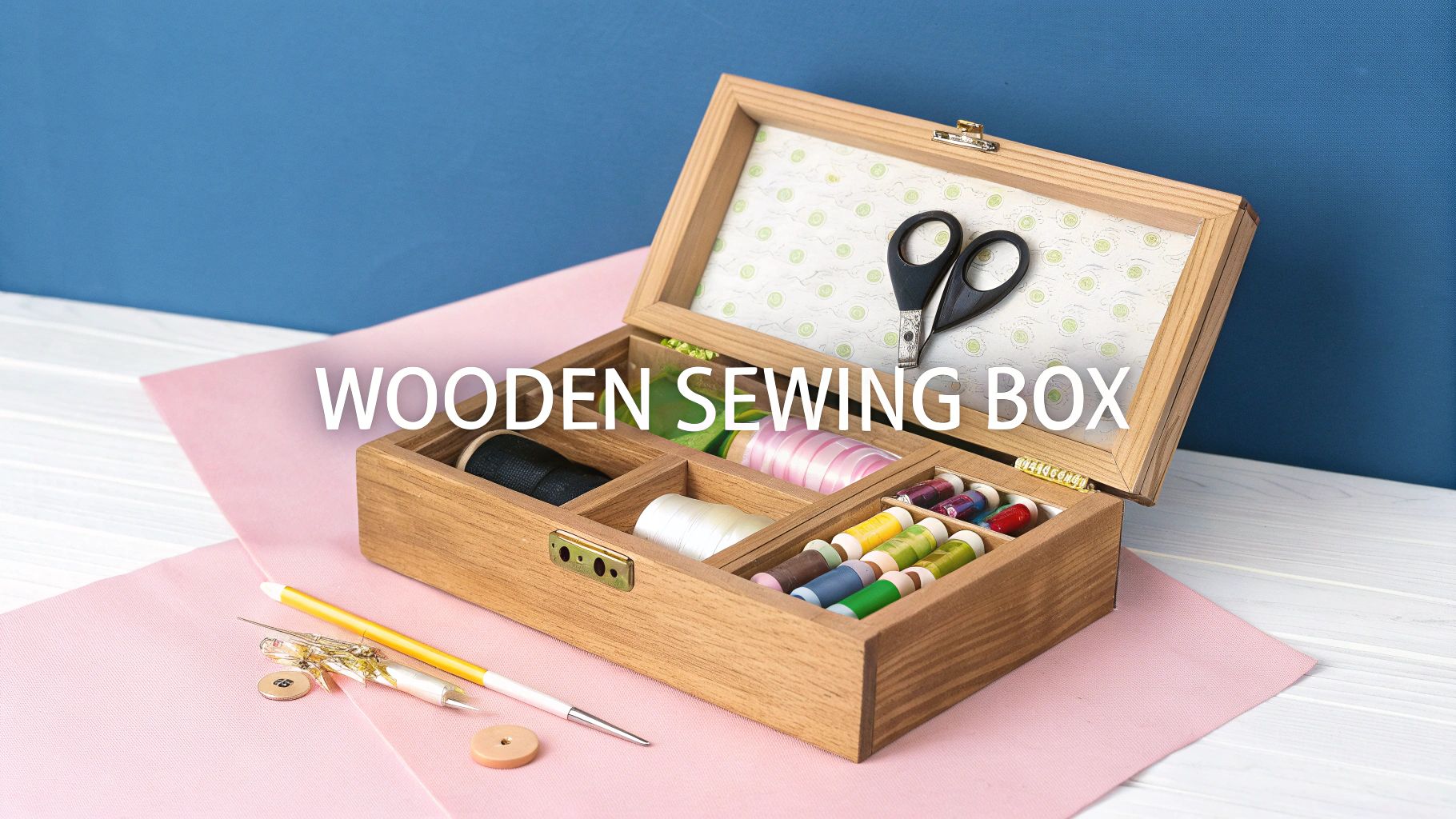 wooden sewing box: Choose, Organize & Care Tips - Display Guru Tailor ...