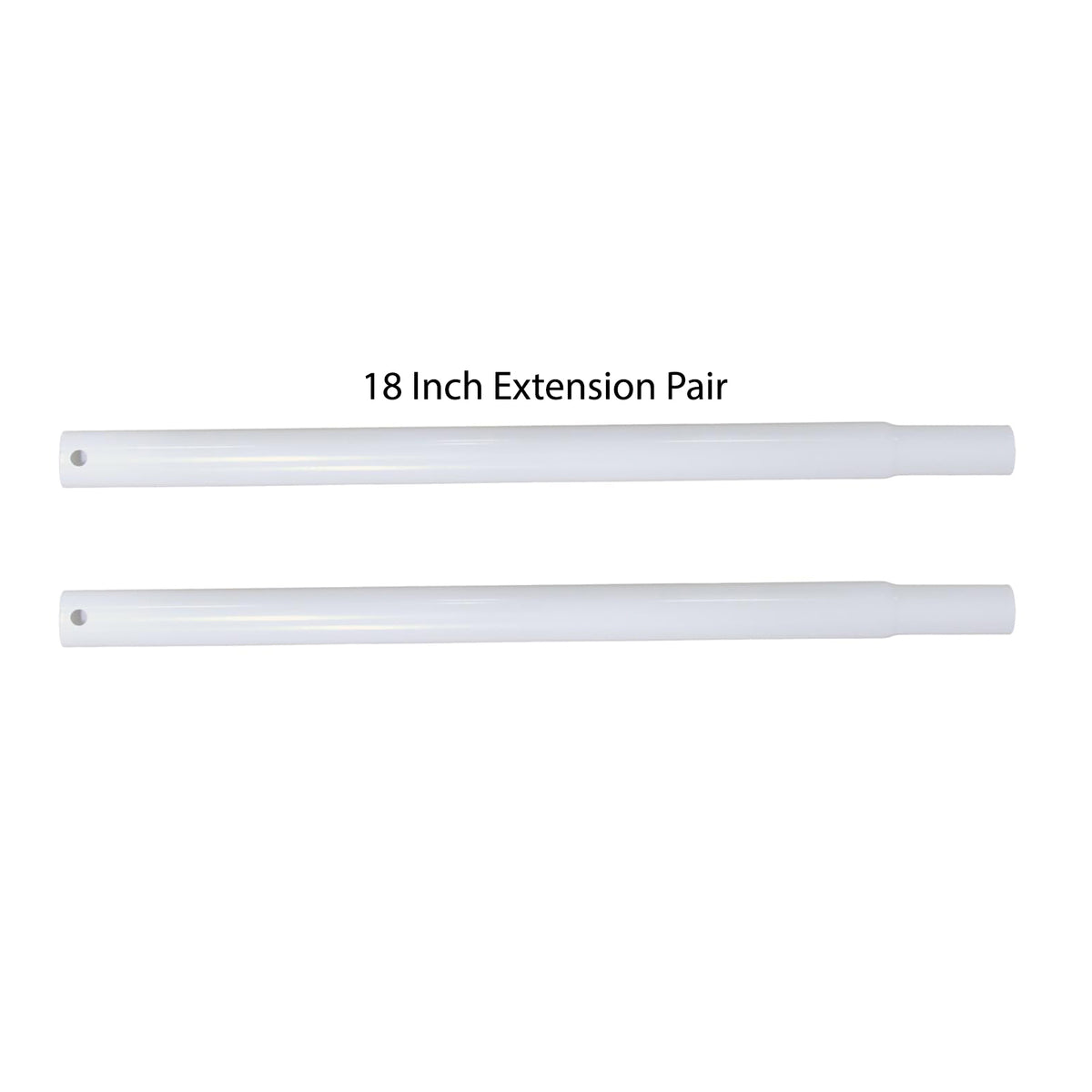 Display Guru White 18 inches Height Extensions Pole for Heavy-Duty Clothes Rail