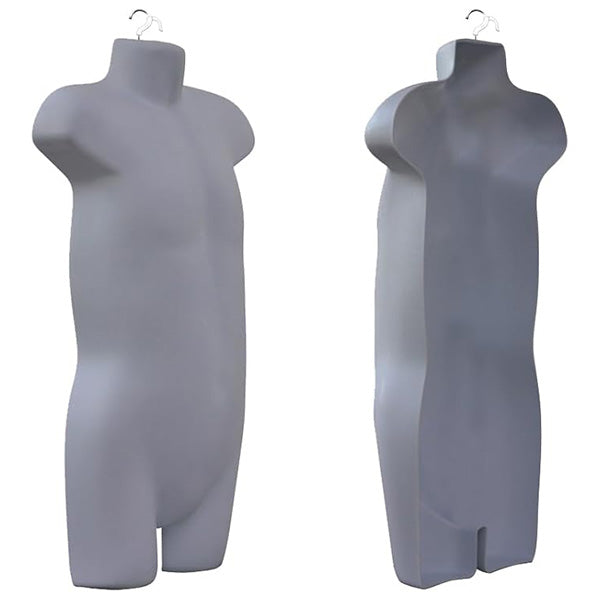 Display Guru Kids/Children’s Silver Hanging Body form Mannequin for Shop Bust Display
