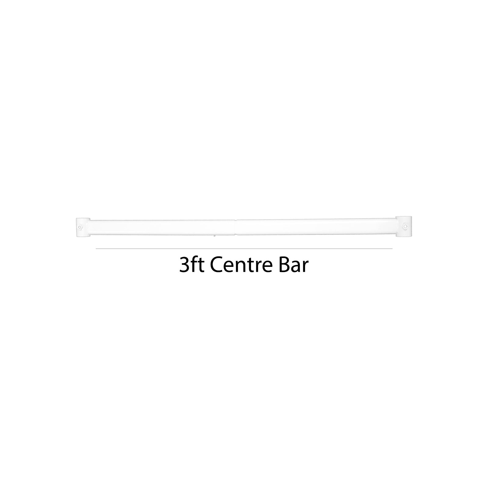 Display Guru Heavy Duty 3ft Long and 5ft High 2-Tier Double Garment Rail Steel White Clothes Rail