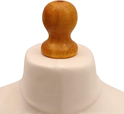 Display Guru Female Uk Size 8/10 Dressmakers Tailors Dummy Mannequin , Cream Torso Bust with Light Wood Round Base