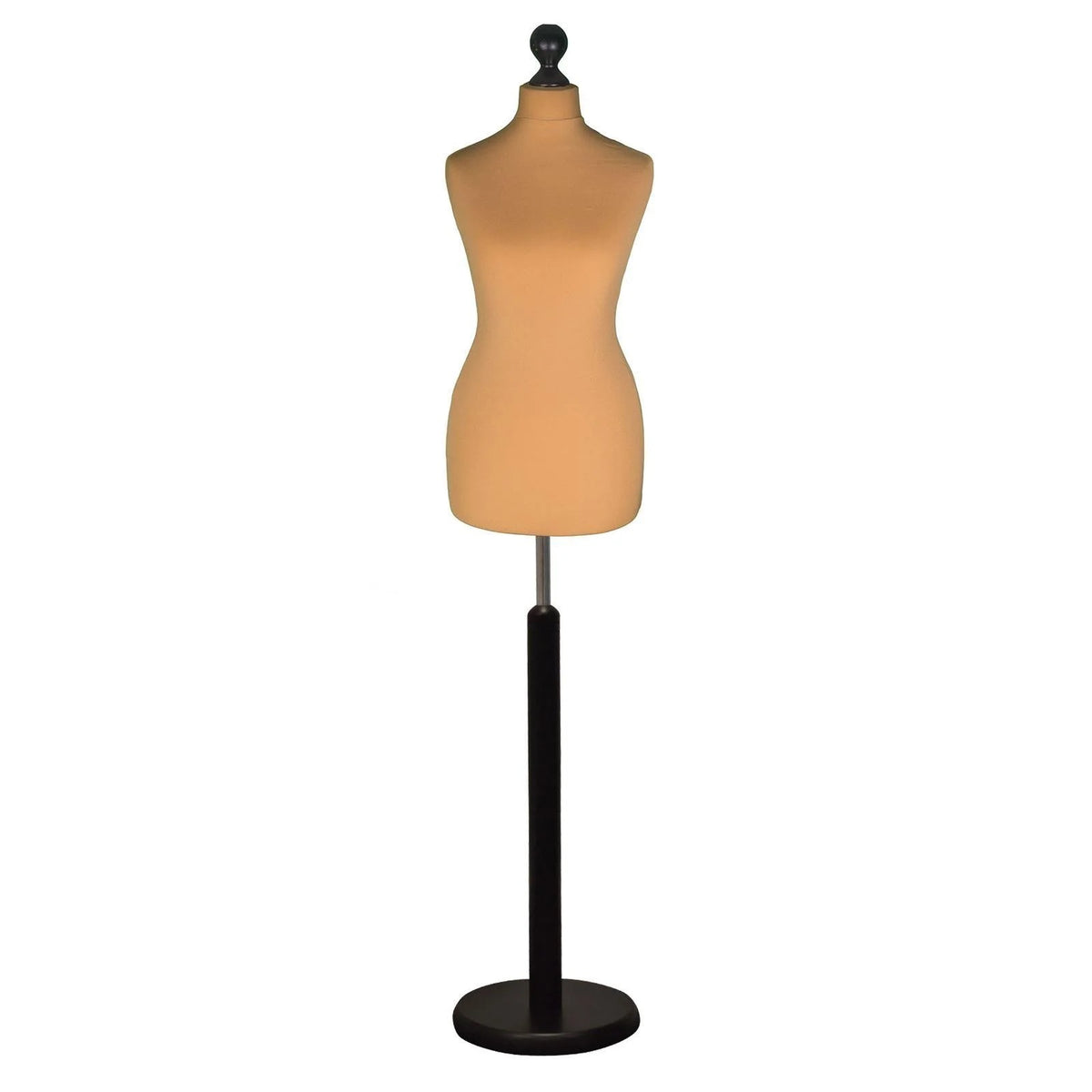Display Guru Female Uk Size 6/8 Dressmakers Tailors Dummy Mannequin , Gold Torso Bust with Black Wood Round Base