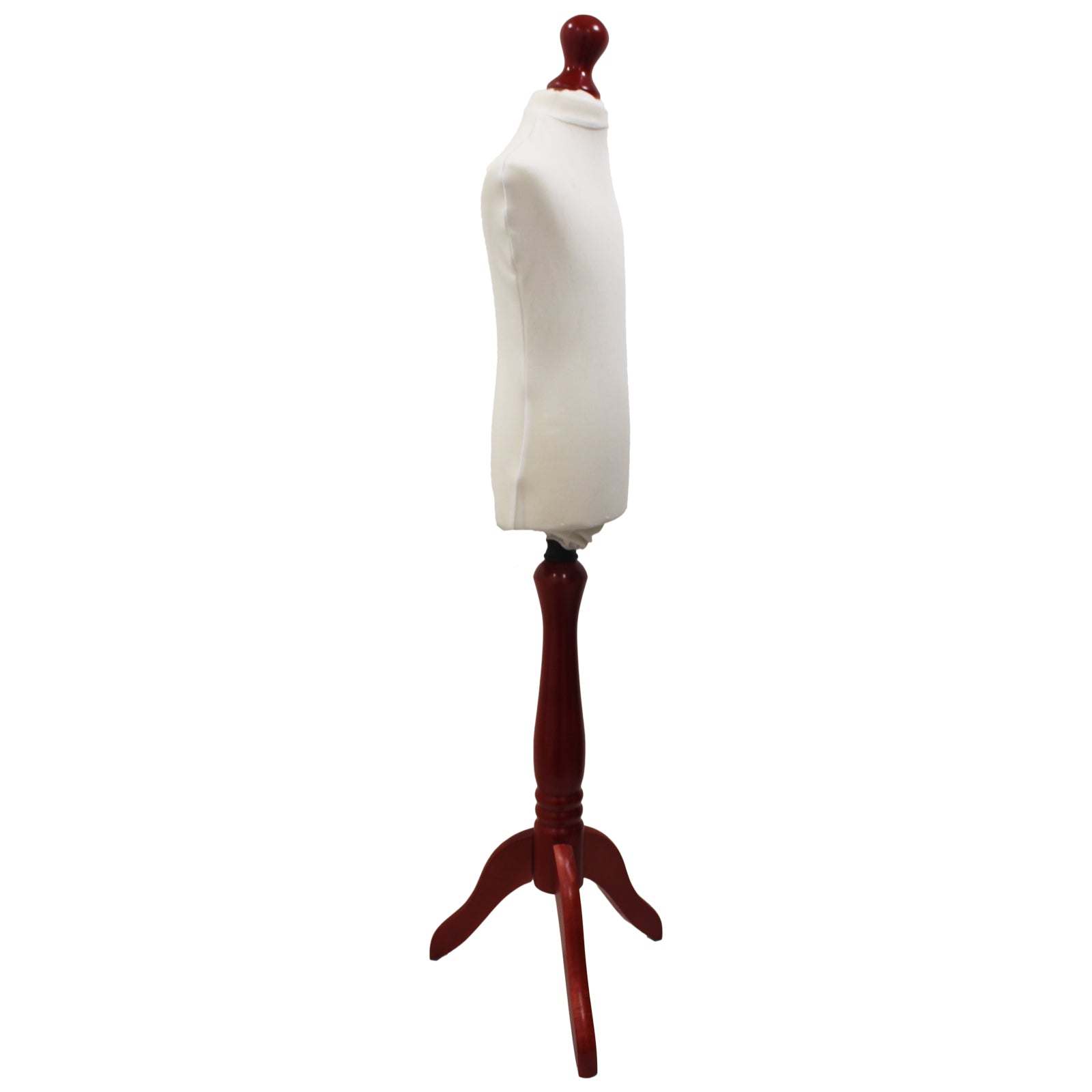 Children Kids Age 2-4 Tailors Dummy Mannequin, Cream Torso Bust with a Red Wood Tripod Stand