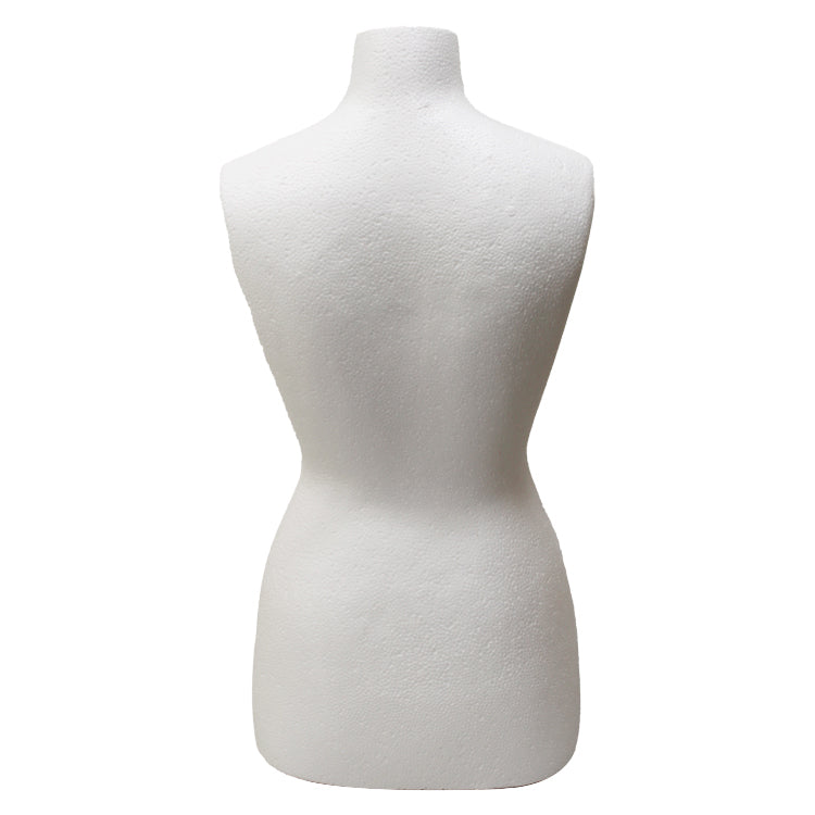 Display Guru Female Tailor Dummy Mannequin Torso uk Size 6/8 Black Flower on Cream.