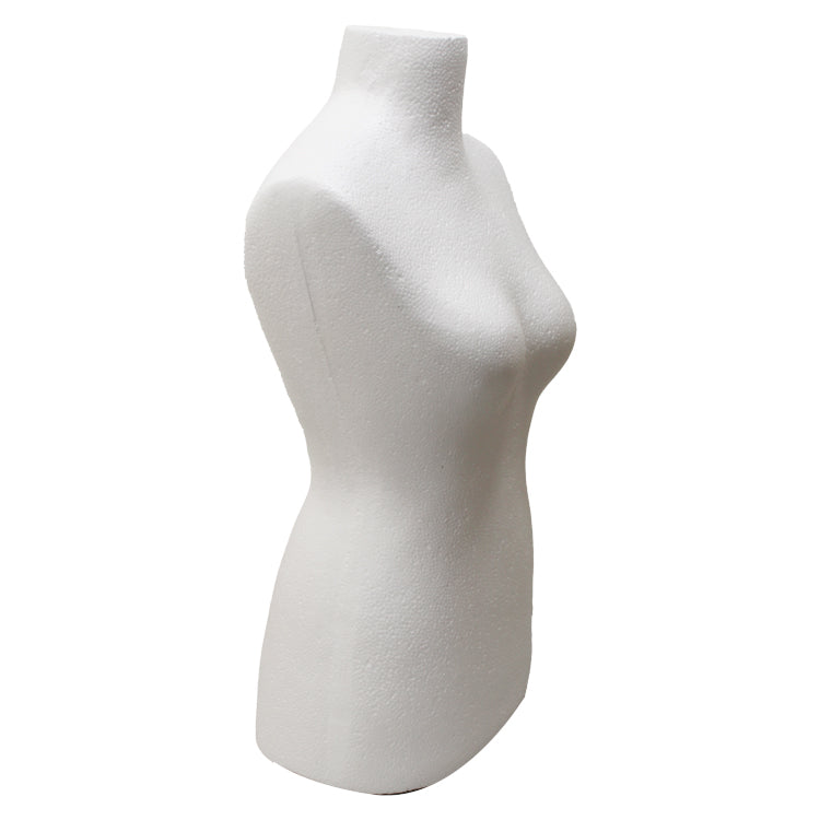 Display Guru Female Tailor Dummy Mannequin Torso uk Size 6/8 Black Flower on Cream.