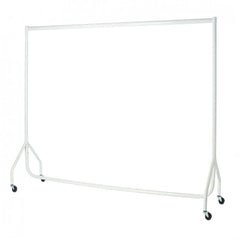 Display Guru Heavy Duty 5ft Long and 5ft High 2-Tier Double Garment Rail Steel White Clothes Rail