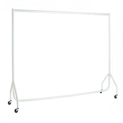 Display Guru Heavy Duty 5ft Long and 5ft High 2-Tier Double Garment Rail Steel White Clothes Rail