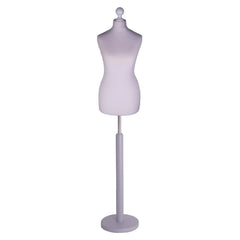 Display Guru Female Uk Size 8/10 Dressmakers Tailors Dummy Mannequin , Silver Torso Bust with Silver Wood Round Base