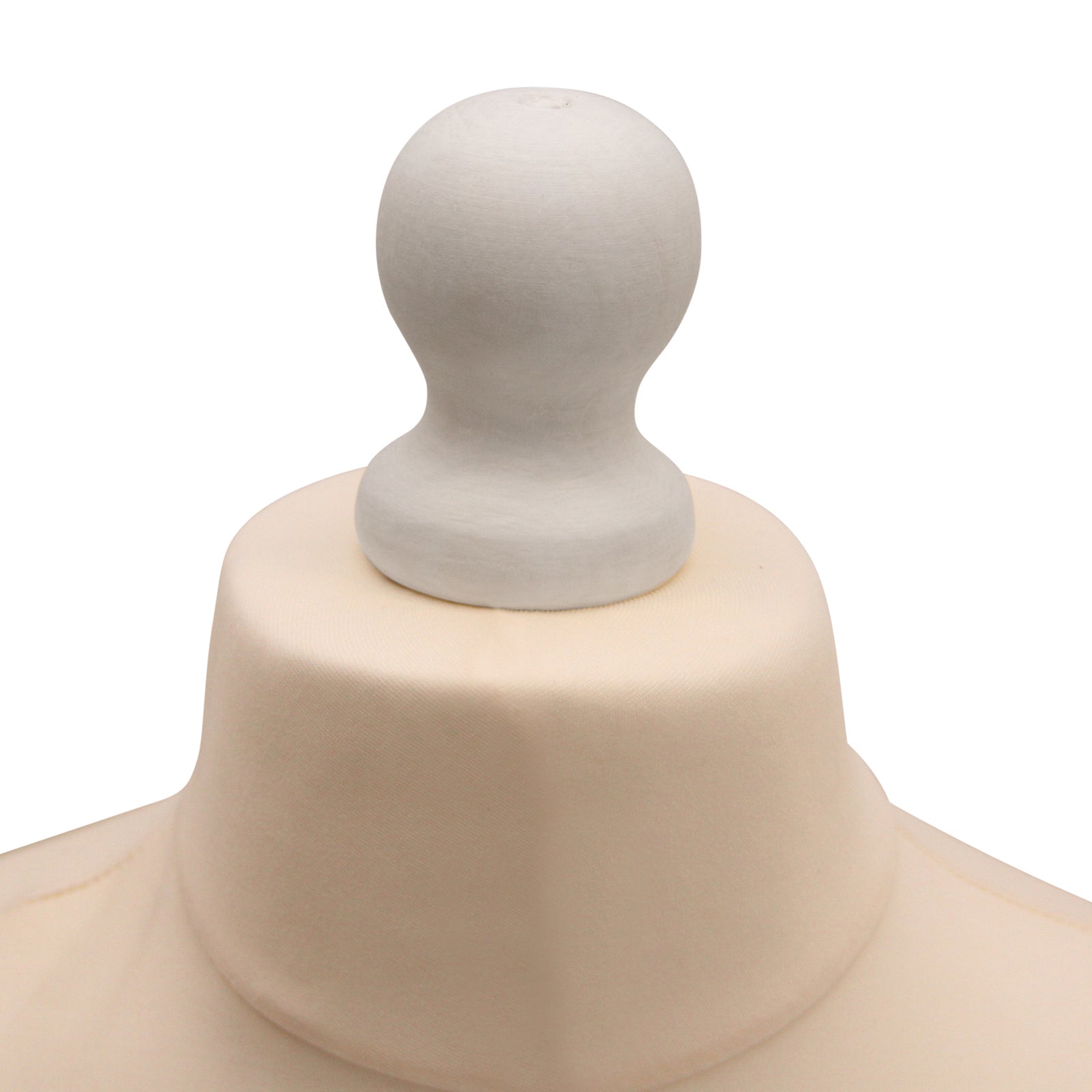 Display Guru Female Uk Size 10/12 Dressmakers Tailors Dummy Mannequin , Cream Torso Bust with White Wood Round Base