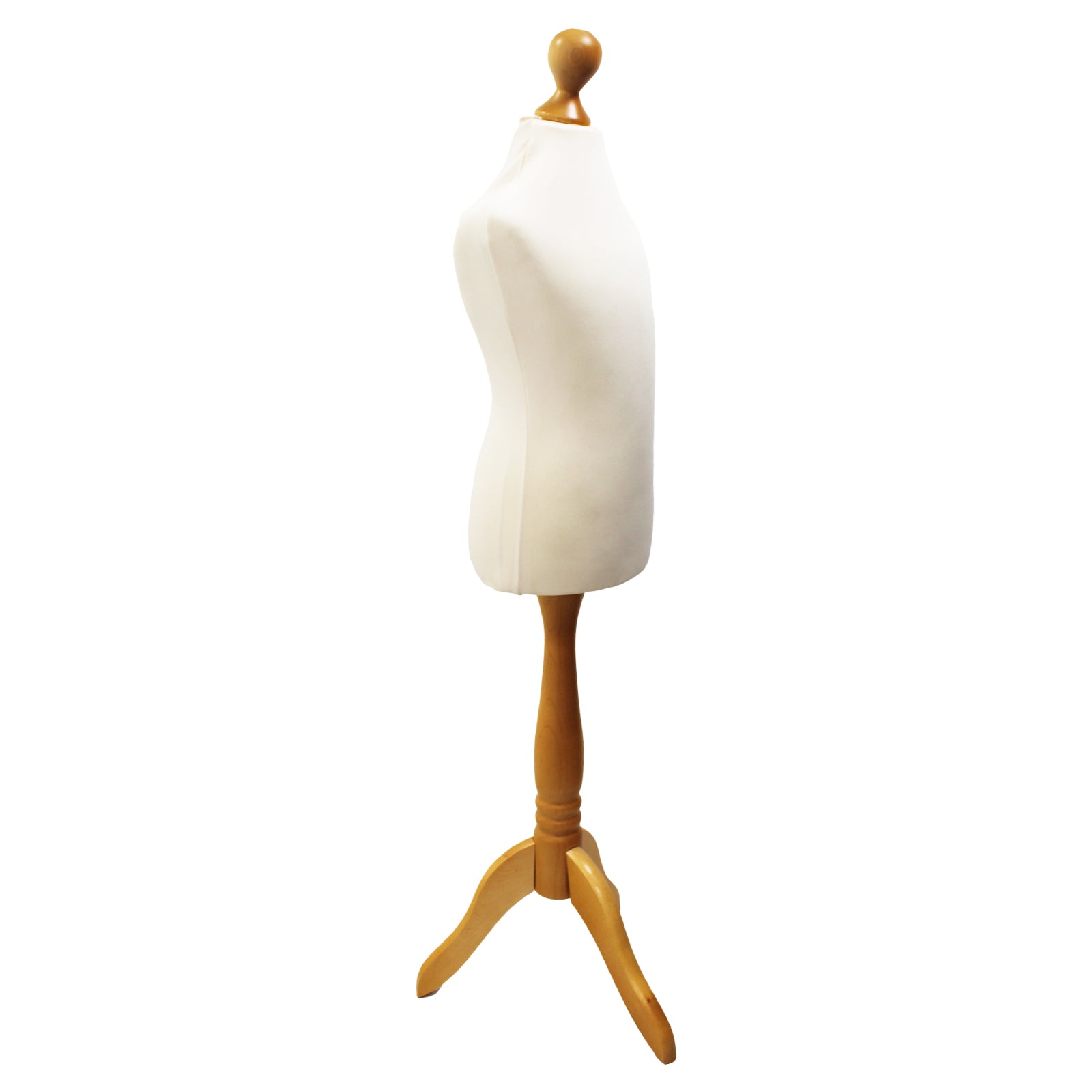 Children Kids Age 5-6 Years Tailors Dummy Mannequin, White Torso Bust with a Light Wood Tripod Stand