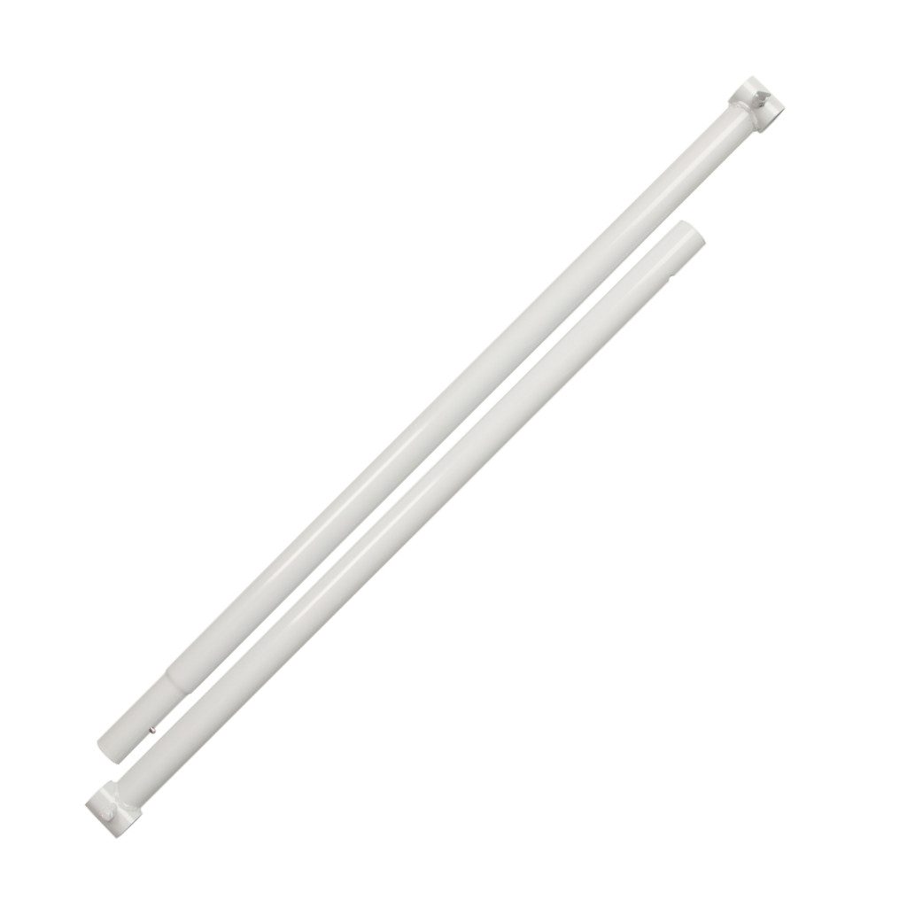 Display Guru Heavy Duty 5ft Long and 5ft High 2-Tier Double Garment Rail Steel White Clothes Rail