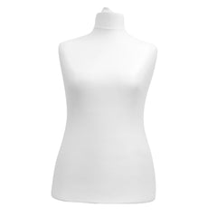 Display Guru Female Uk Size 18/20 Dressmakers Tailors Dummy Mannequin, White Torso Bust With Silver Wood Tripod Stand