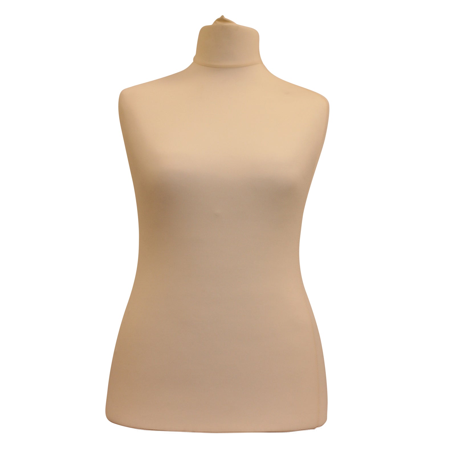 Display Guru Female Uk Size 18/20 Dressmakers Tailors Dummy Mannequin Cream Torso Bust with Light Wood Round Base