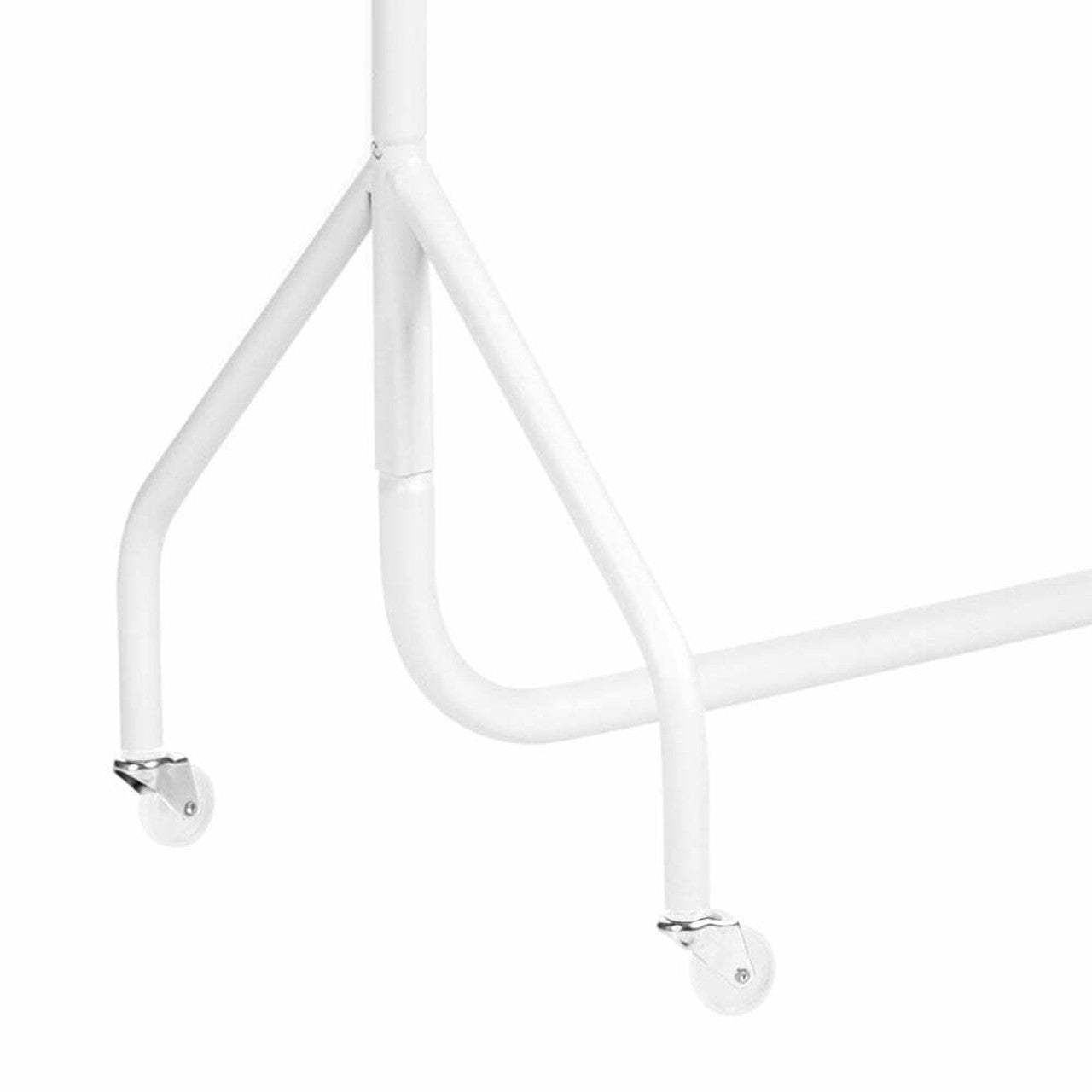 Display Guru Heavy Duty 5ft Long and 5ft High 2-Tier Double Garment Rail Steel White Clothes Rail
