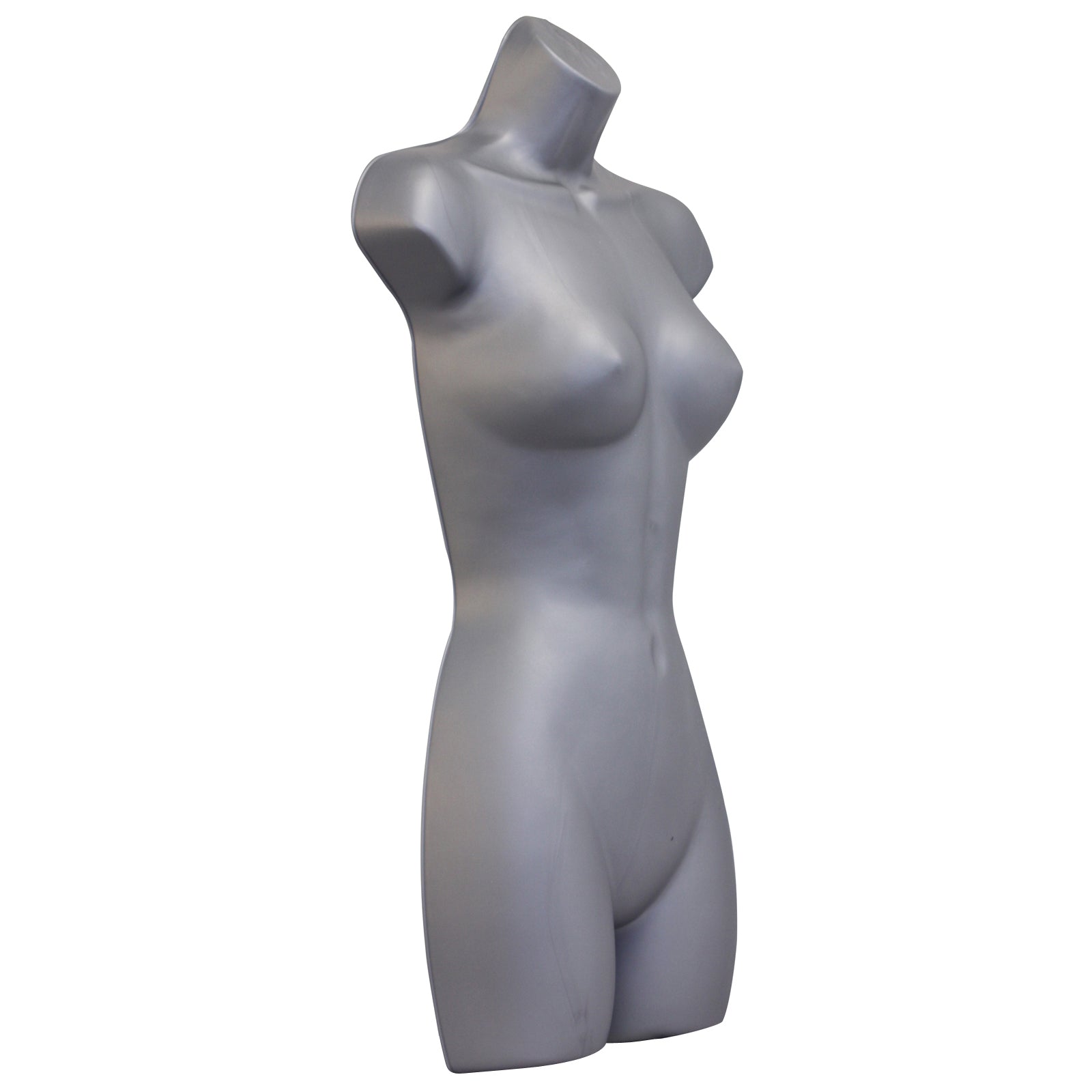 Display Guru Adult Female Full Size Silver Hanging Body Form Display Mannequin