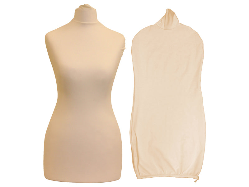Display Guru Uk Size 6/8 Female Dressmakers Tailors Dummy Mannequin, Cream Torso Bust With Dark Wood Tripod Stand